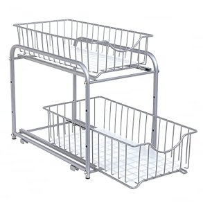 SONGMICS organizer 2 udtrksskuffer til skabe, stabelbar - slv stl