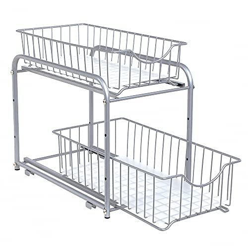 SONGMICS organizer 2 udtrksskuffer til skabe, stabelbar - slv stl