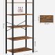 VASAGLE bogreol, m. 5 hylder - rustik brun spnplade og sort stl
