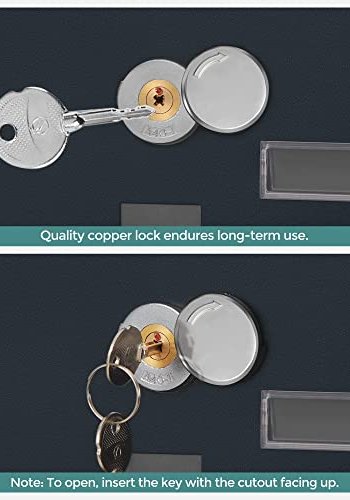 SONGMICS vgmonteret postkasse, lukket ls, m. avisholder, navneskilt - antracitgr stl