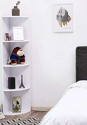 VASAGLE hjrnereol, m. 4 rum - hvid spnplade