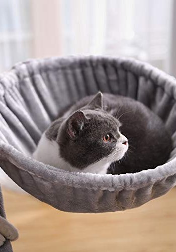 FEANDREA kradsetr, 4 niveauer, 1 liggestol, 1 hule, 1 kurv - lysegr plys