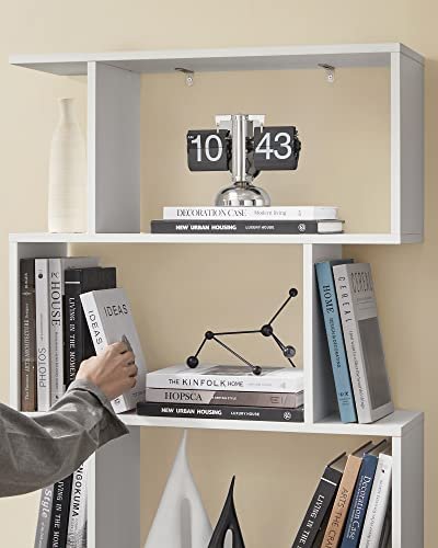 VASAGLE kubedisplay bogreol og rumdeler - hvid spnplade