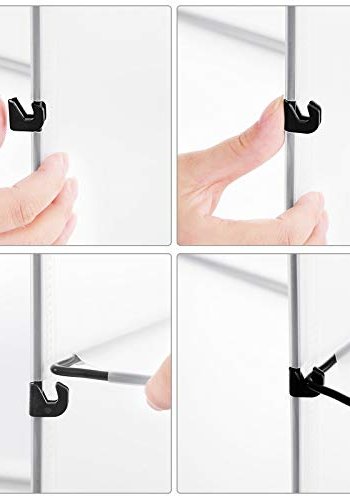 SONGMICS skoreol, stabelbar, m. 9 kasser og 9 hylder - klar plastik