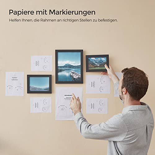 SONGMICS billedramme - sort MDF (st med 10)