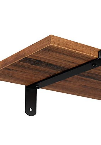SONGMICS vghylde, rektangulr - brun MDF og sort jern (st med 2)