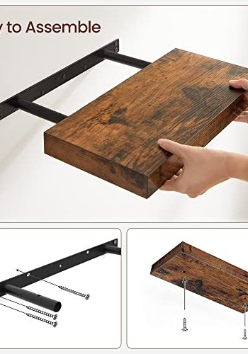 VASAGLE svvehylde, rektangulr - brun MDF (L:40cm)