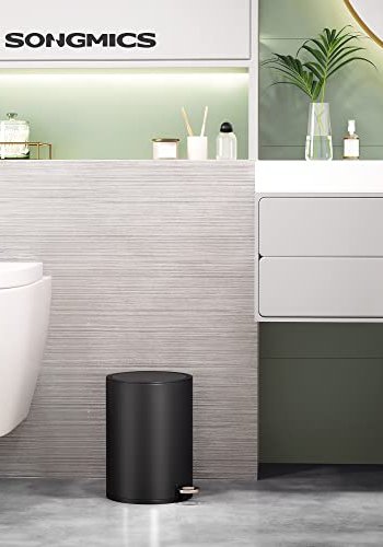 SONGMICS pedalspand, m. indvendig plastspand - sort plast og sort stl