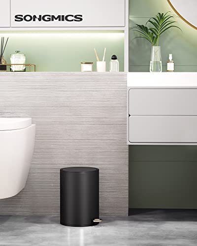 SONGMICS pedalspand, m. indvendig plastspand - sort plast og sort stl