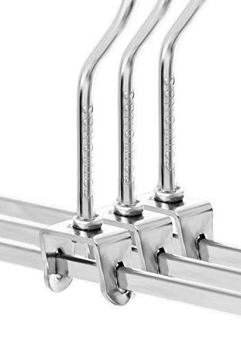 SONGMICS buksebjle, nederdelsbjle, skridsikker, m. clips til buksestrmper - slv stl (st m. 20)