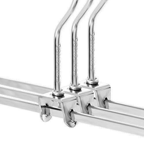 SONGMICS buksebjle, nederdelsbjle, skridsikker, m. clips til buksestrmper - slv stl (st m. 20)