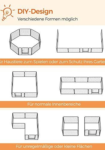 FEANDREA kravlegrd til kledyr, hunde, kaniner og smdyr, til inde og ude brug - gr jern