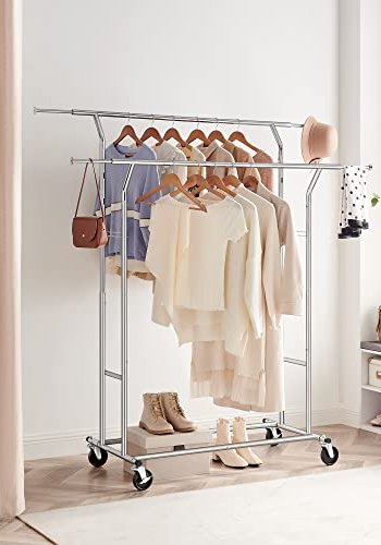 SONGMICS Heavy Duty tjstativ, m. 2 justerbare bjlestnger, hjdejusterbar, hjul - slv jern