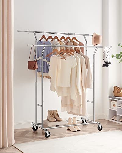 SONGMICS Heavy Duty tjstativ, m. 2 justerbare bjlestnger, hjdejusterbar, hjul - slv jern