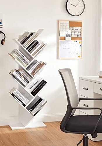 VASAGLE Tree bogreol - hvid spnplade