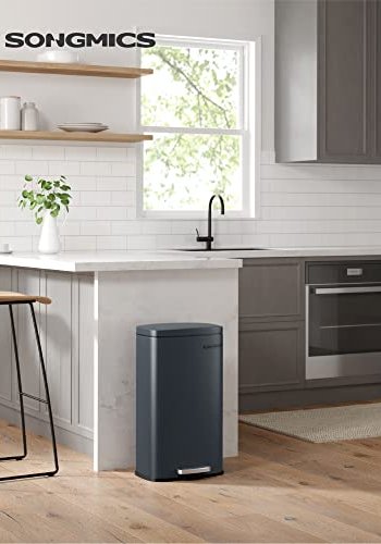 SONGMICS affaldsspand, m. indvendig plastspand, lg, soft close, lugtkontrol - rggr stl