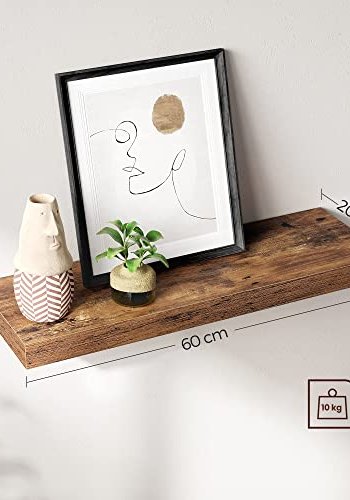 VASAGLE svvehylde, rektangulr - brun MDF (L:60cm)