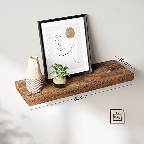 VASAGLE svvehylde, rektangulr - brun MDF (L:60cm)