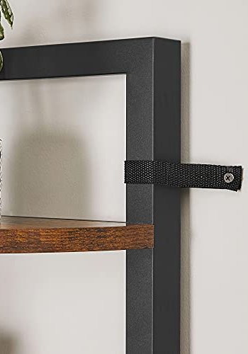 VASAGLE hjrnereol, m. 5 hylder - brun spnplade og sort stl