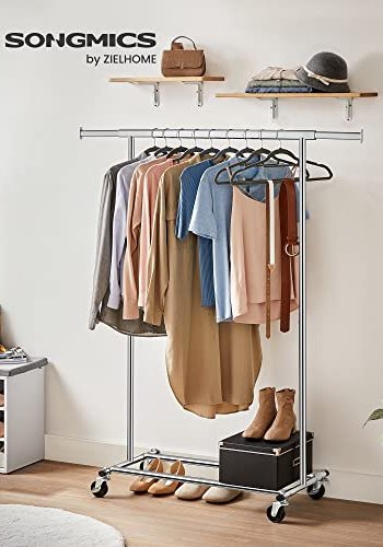 SONGMICS tjstativ, m. forlngelig bjlestang, hjul - slv stl