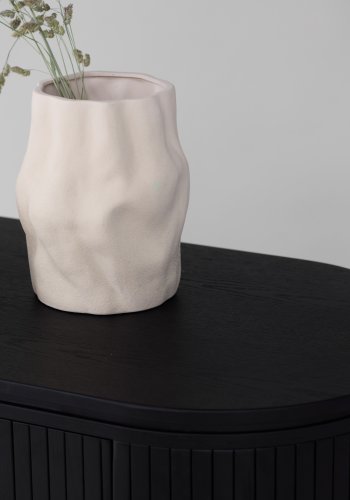 VIND COLLECTION Fjällbacka sknk, m. 2 lger og hylder - sort egefinér/MDF (160x48)