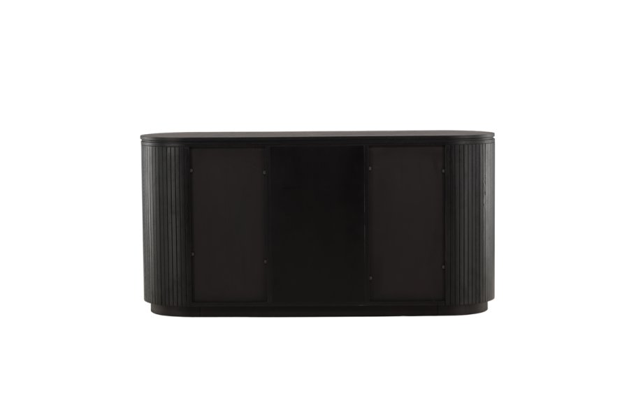 VIND COLLECTION Fjällbacka sknk, m. 2 lger og hylder - sort egefinér/MDF (160x48)