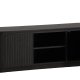 VIND COLLECTION Fjällbacka TV-bord, m. 2 lger og hylder - sort egefinér/MDF (160x48)