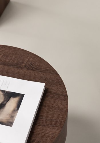 VIND COLLECTION Malung sidebord, rund - mrkebrun papir laminat (35)