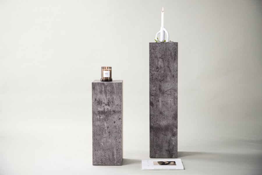 VIND COLLECTION Ramsvik piedestal, kvadratisk - gr MDF (H:95)