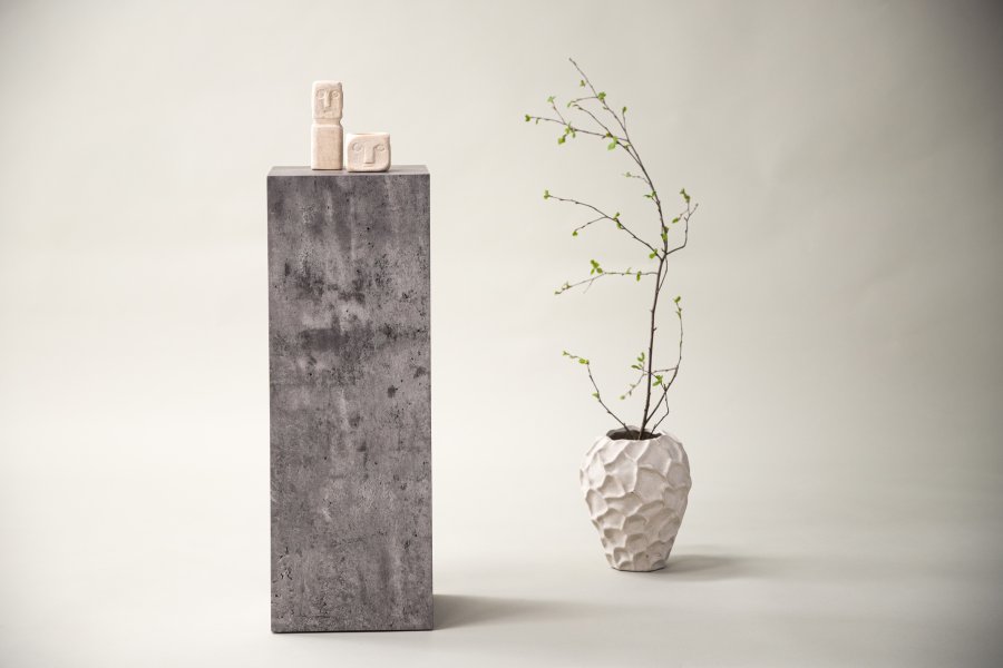 VIND COLLECTION Ramsvik piedestal, kvadratisk - gr MDF (H:65)