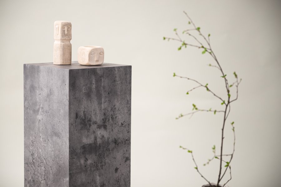 VIND COLLECTION Ramsvik piedestal, kvadratisk - gr MDF (H:65)