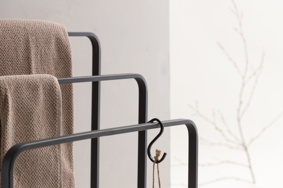 VIND COLLECTION Drammen M hndkldestativ - sort stl (H:84)