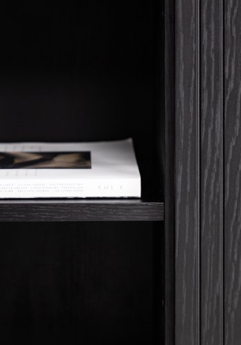 VIND COLLECTION Björkön Hjt skab, m. 2 lger og 3 hylder - sort finér og sort stl