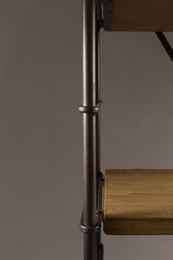 DUTCHBONE Iron reol, m. 4 hylder - natur tr og jern