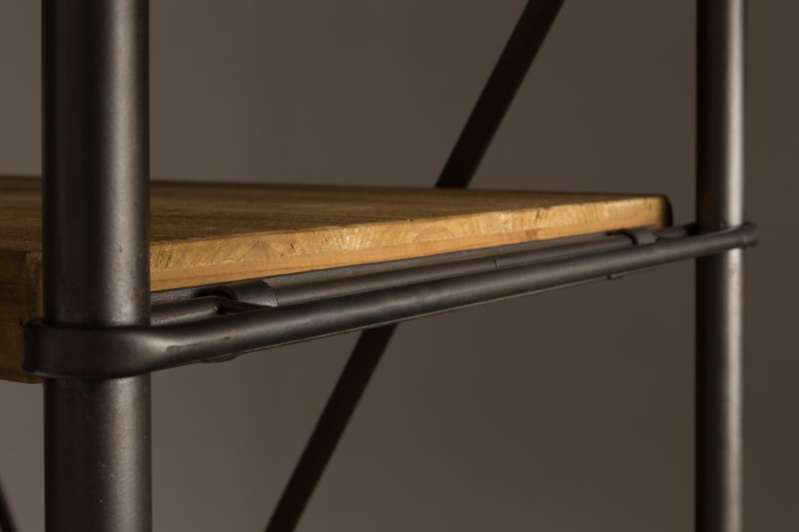 DUTCHBONE Iron reol, m. 4 hylder - natur tr og jern