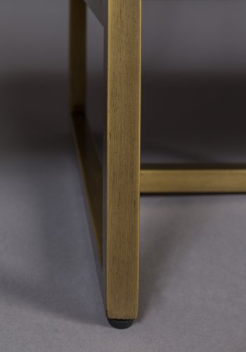 DUTCHBONE Klasse reol, m. 4 hylder - brun sildeben tr og guld stl