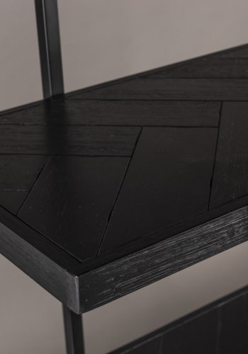 DUTCHBONE Klasse reol, m. 4 hylder - sort sildeben tr og sort stl