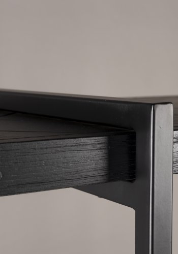 DUTCHBONE Klasse reol, m. 4 hylder - sort sildeben tr og sort stl