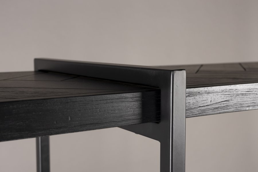 DUTCHBONE Klasse reol, m. 4 hylder - sort sildeben tr og sort stl