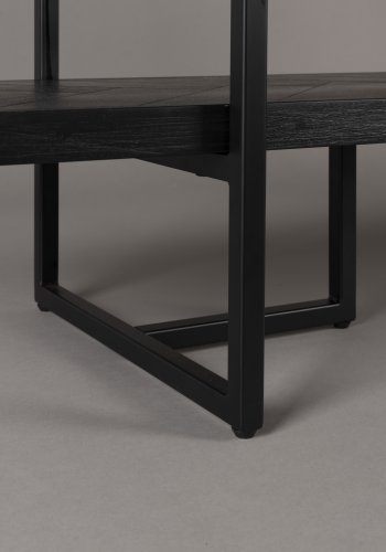 DUTCHBONE Klasse reol, m. 4 hylder - sort sildeben tr og sort stl