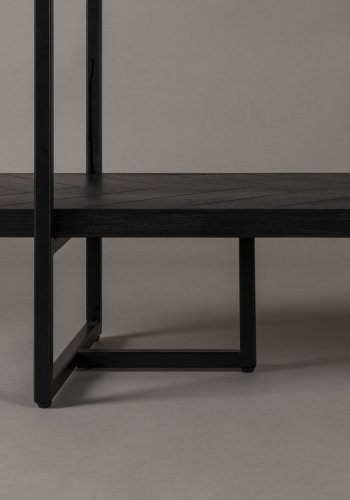 DUTCHBONE Klasse reol, m. 4 hylder - sort sildeben tr og sort stl