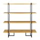 DUTCHBONE Klasse reol, m. 4 hylder - natur sildeben egetr og sort stl