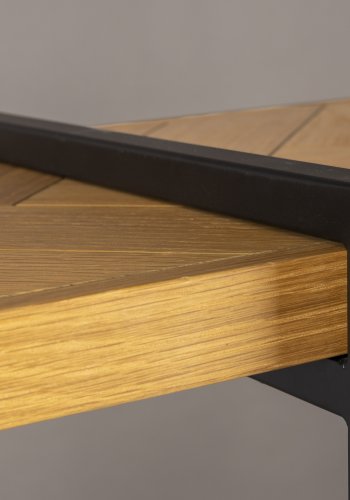 DUTCHBONE Klasse reol, m. 4 hylder - natur sildeben egetr og sort stl