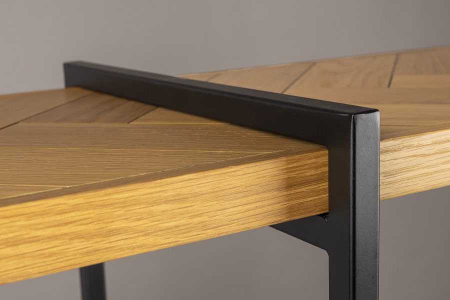 DUTCHBONE Klasse reol, m. 4 hylder - natur sildeben egetr og sort stl