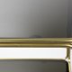WHITE LABEL LIVING Liah Gold reol, m. 3 hylder - rgfarvet gr glas og guld jern