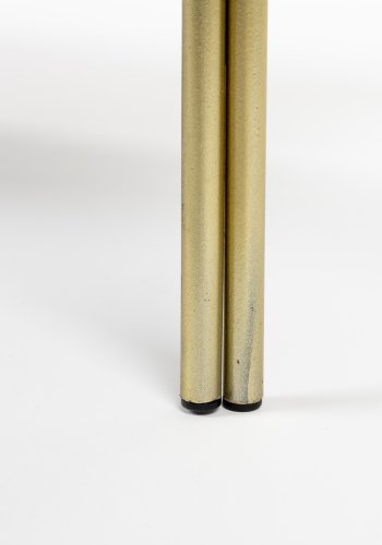 WHITE LABEL LIVING Liah Gold reol, m. 3 hylder - rgfarvet gr glas og guld jern