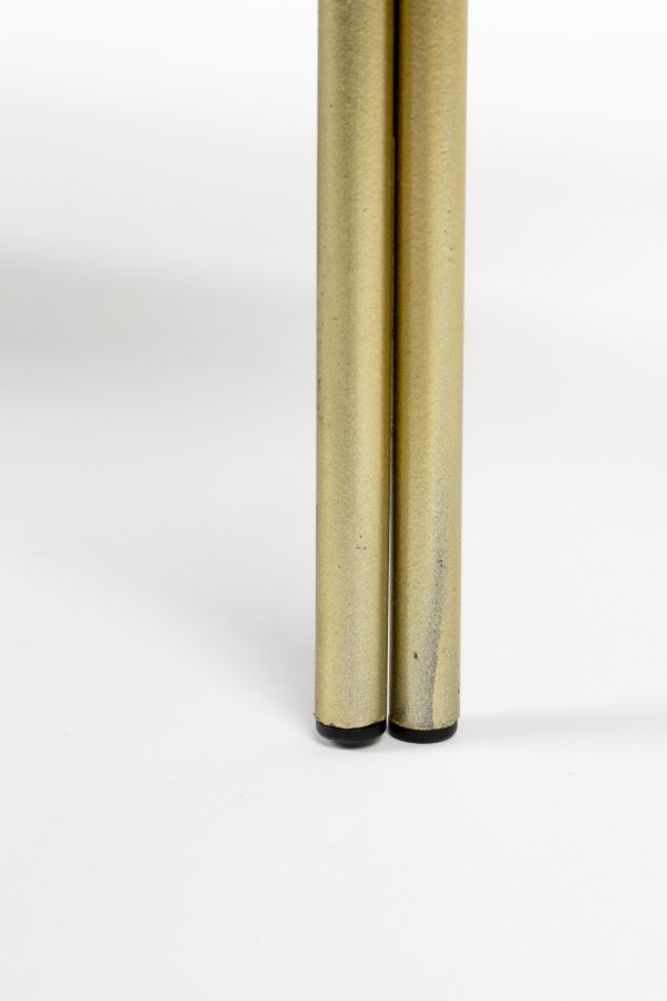 WHITE LABEL LIVING Liah Gold reol, m. 3 hylder - rgfarvet gr glas og guld jern