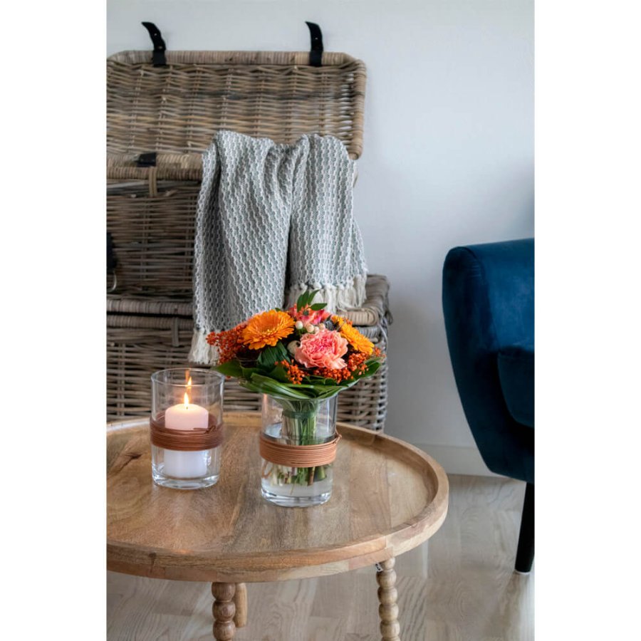 HOUSE NORDIC Depok opbevaringskurve - gr rattan, rektangulr (st á 3)