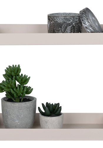 HOUSE NORDIC Stende Dobbelthylde, stl, sand, 2 hylder, 30x15x31 cm