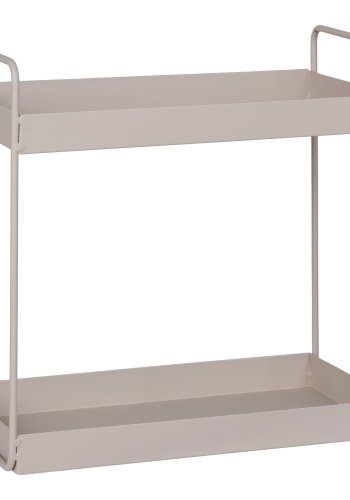 HOUSE NORDIC Stende Dobbelthylde, stl, sand, 2 hylder, 30x15x31 cm